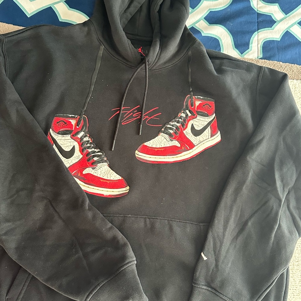 Nike Black and Red Men's Sweater